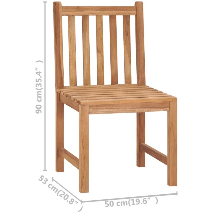 Hopfällbara trädgårdsstolar 8 st med dynor massiv teak vidaXL – bild 12