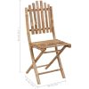 Hopfällbara trädgårdsstolar med dynor 2 st bambu vidaXL – miniatyr 11