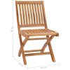 Hopfällbara trädgårdsstolar med dynor 6 st massiv teak vidaXL – miniatyr 12