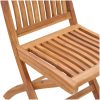 Hopfällbara trädgårdsstolar med dynor 6 st massiv teak vidaXL – miniatyr 6