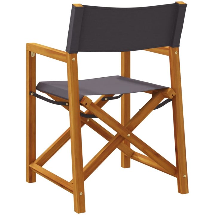 Hopfällbara utomhusstolar 4 delar mörkgrå tyg vidaXL – bild 6
