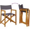 Hopfällbara utomhusstolar 8 delar mörkgrå tyg vidaXL – miniatyr 7