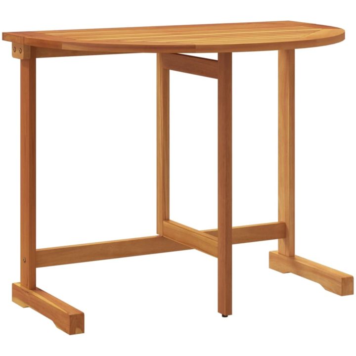 Hopfällbart balkongbord 90x60x72 cm massivt akaciaträ vidaXL – bild 2