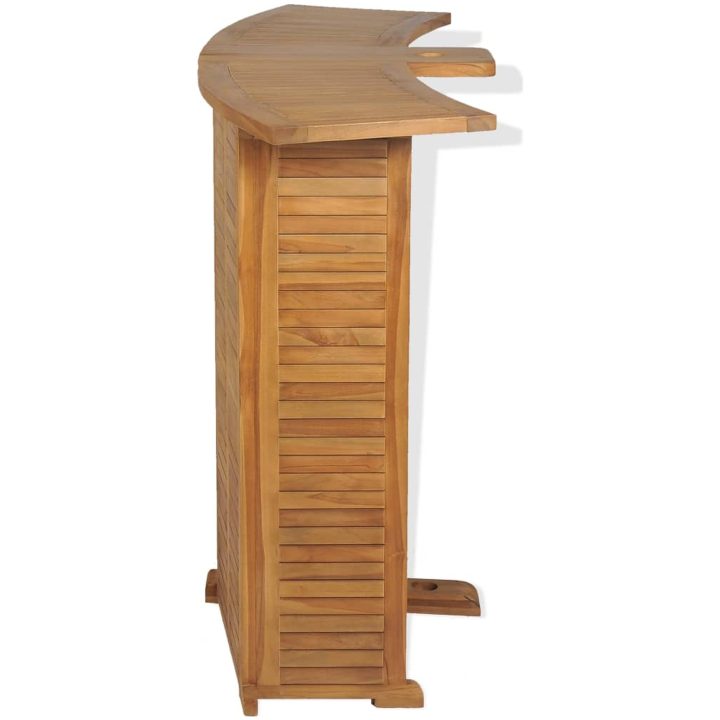 Hopfällbart barbord 155x53x105 cm massivt teakträ vidaXL – bild 5