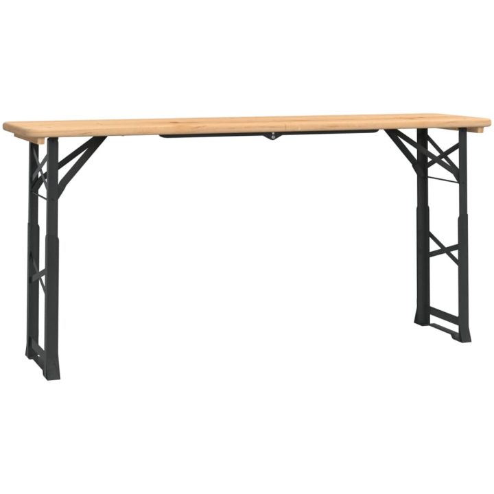 Hopfällbart barbord 170x50x75/105 cm massiv gran vidaXL – bild 2