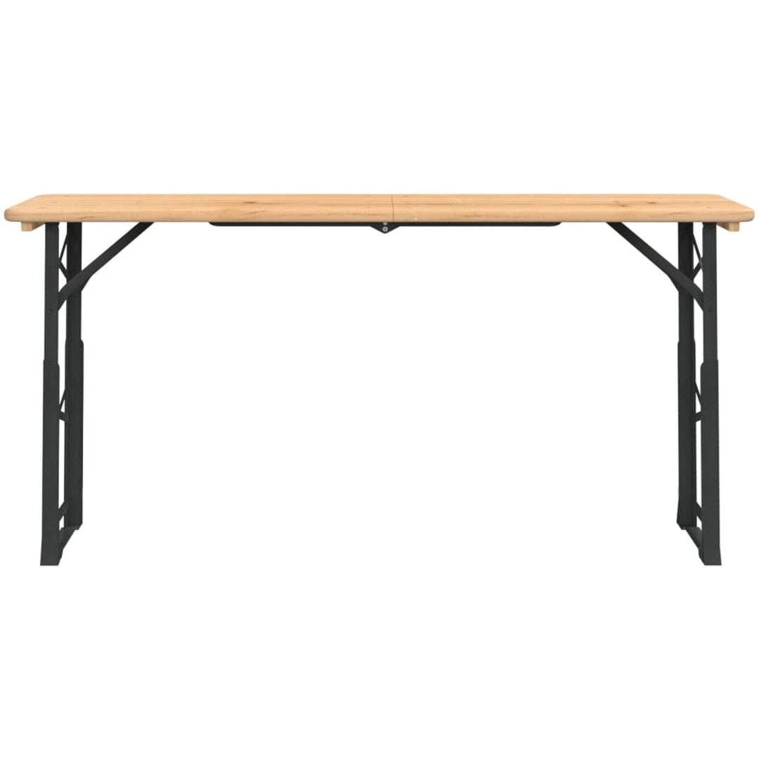 Hopfällbart barbord 170x50x75/105 cm massiv gran vidaXL – bild 3