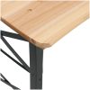Hopfällbart barbord 170x50x75/105 cm massiv gran vidaXL – miniatyr 5