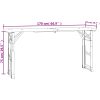 Hopfällbart barbord 170x50x75/105 cm massiv gran vidaXL – miniatyr 6