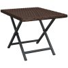 Hopfällbart bord brun 45x35x32 cm konstrotting vidaXL – miniatyr 2