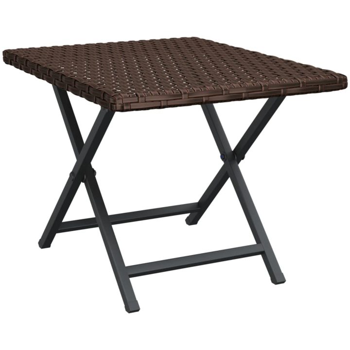 Hopfällbart bord brun 45x35x32 cm konstrotting vidaXL – bild 2