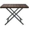 Hopfällbart bord brun 45x35x32 cm konstrotting vidaXL – miniatyr 3