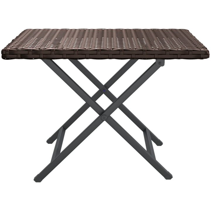 Hopfällbart bord brun 45x35x32 cm konstrotting vidaXL – bild 3
