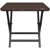 Hopfällbart bord brun 45x35x32 cm konstrotting vidaXL – miniatyr 4