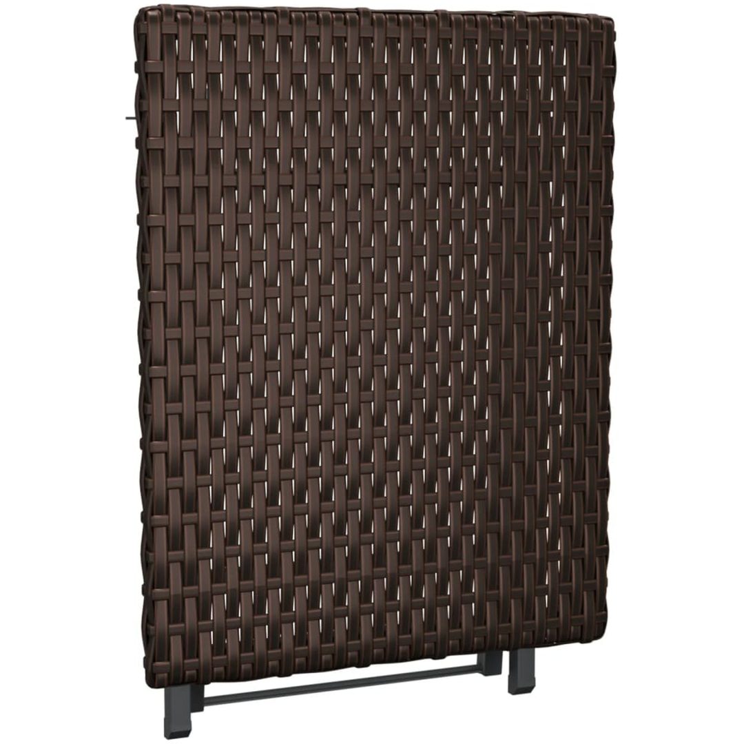 Hopfällbart bord brun 45x35x32 cm konstrotting vidaXL – bild 5