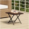 Hopfällbart bord brun 45x35x32 cm konstrotting vidaXL – miniatyr 1