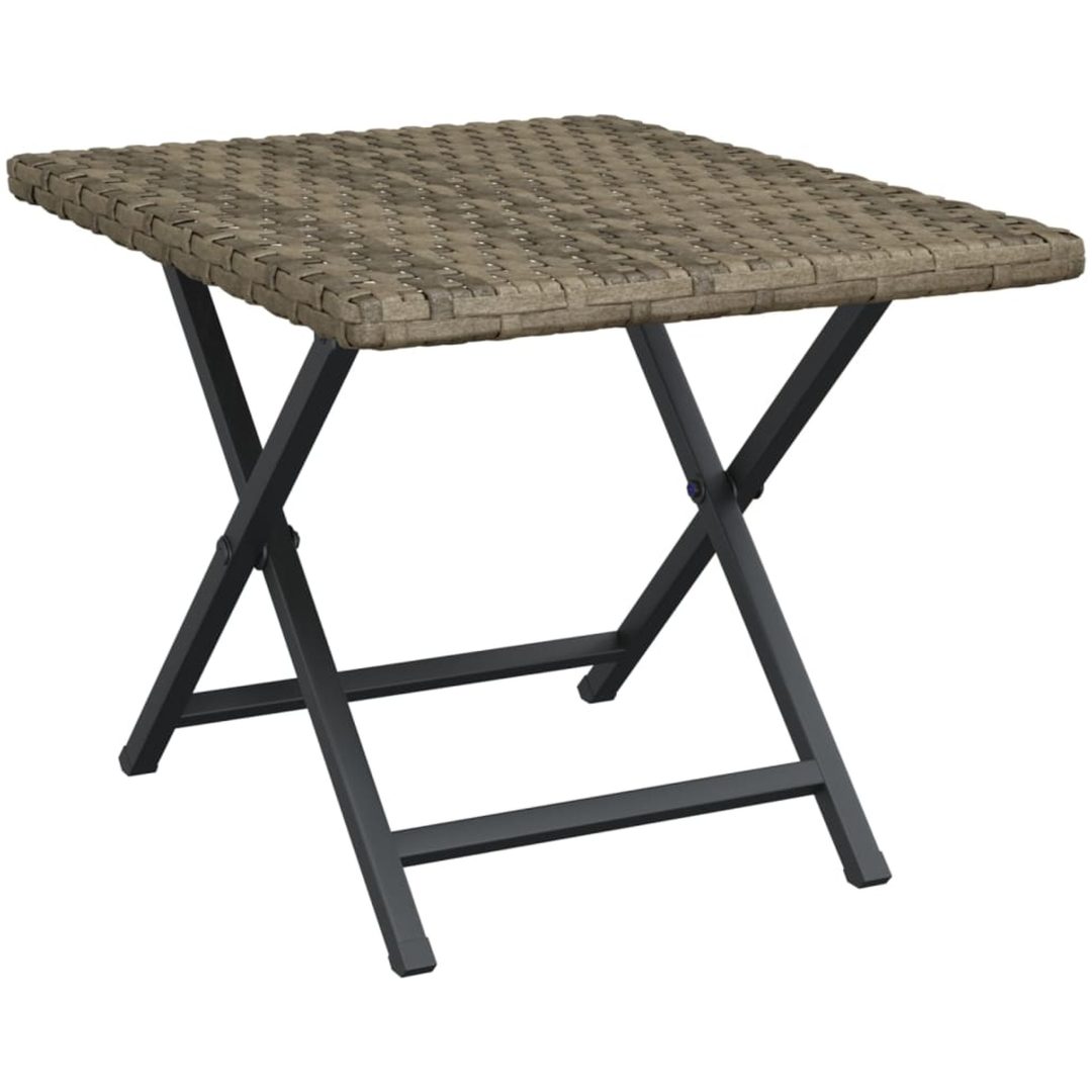 Hopfällbart bord grå 45x35x32 cm konstrotting vidaXL – bild 2