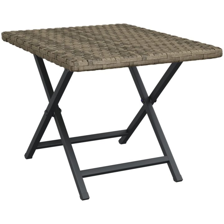 Hopfällbart bord grå 45x35x32 cm konstrotting vidaXL – bild 2