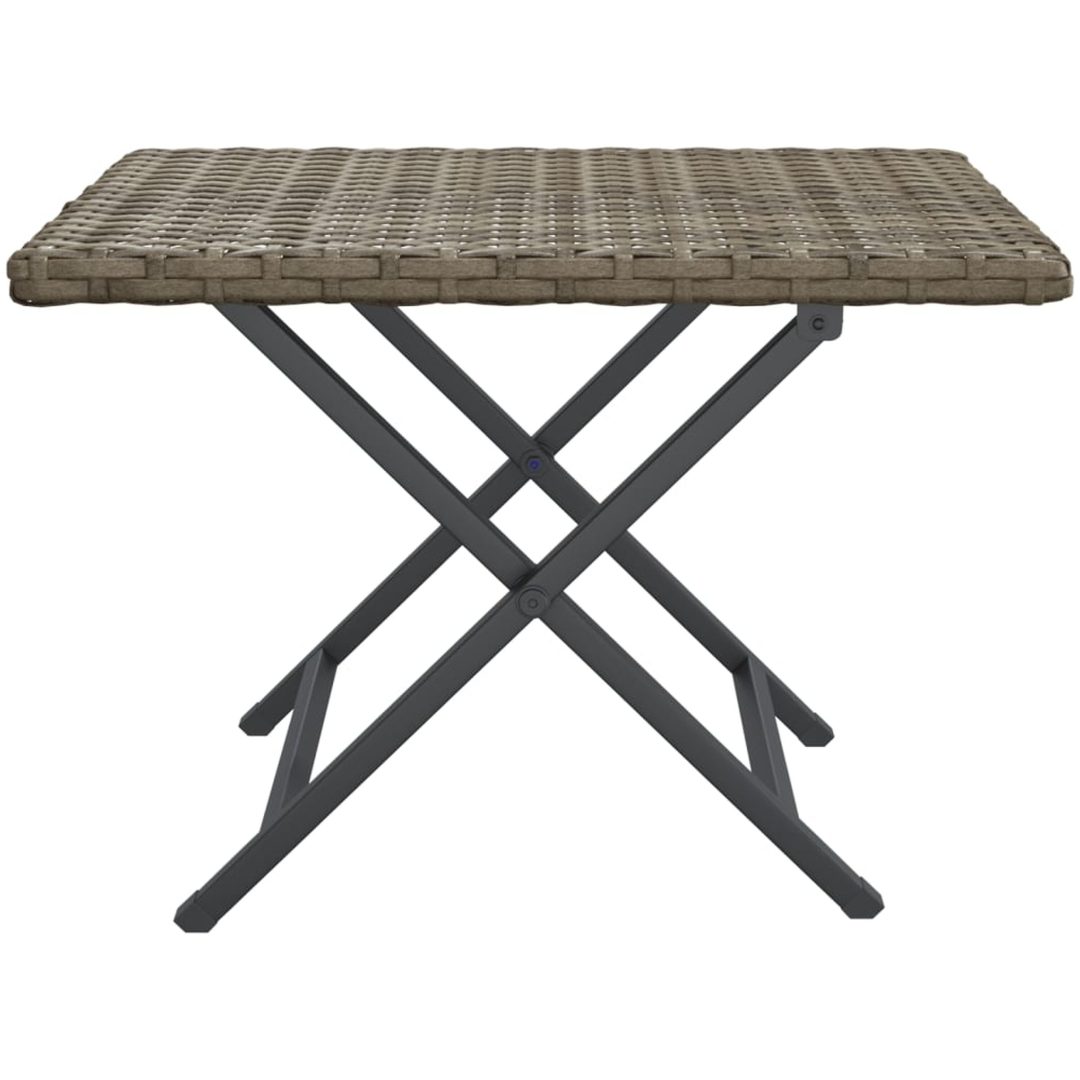 Hopfällbart bord grå 45x35x32 cm konstrotting vidaXL – bild 3