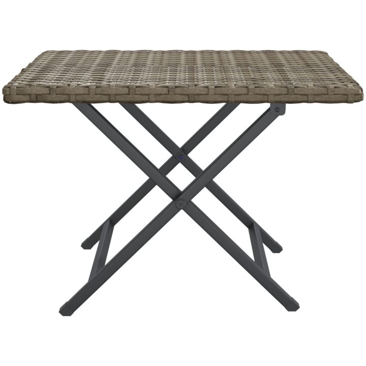 Hopfällbart bord grå 45x35x32 cm konstrotting vidaXL – bild 3