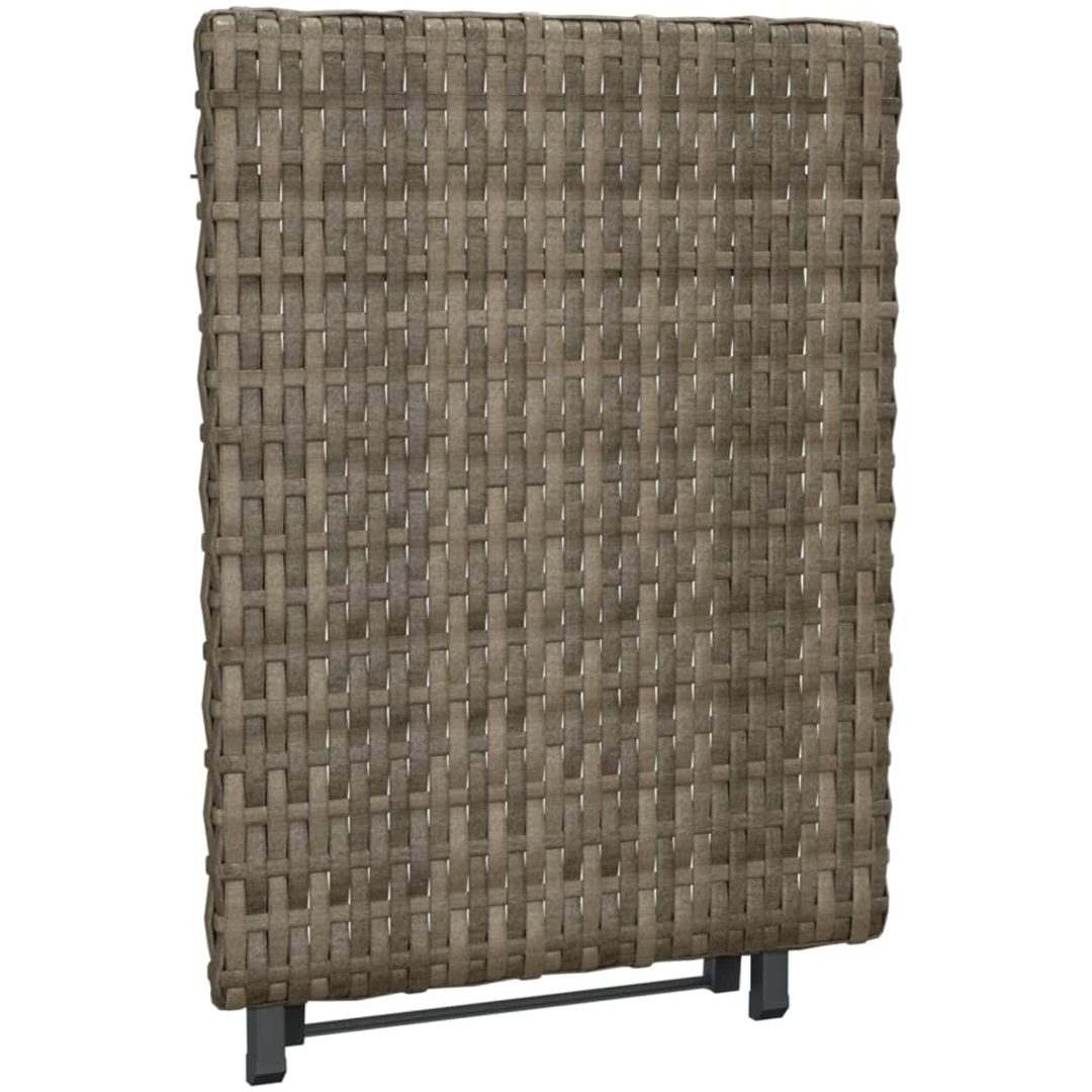 Hopfällbart bord grå 45x35x32 cm konstrotting vidaXL – bild 5