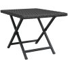 Hopfällbart bord svart 45x35x32 cm konstrotting vidaXL – miniatyr 2