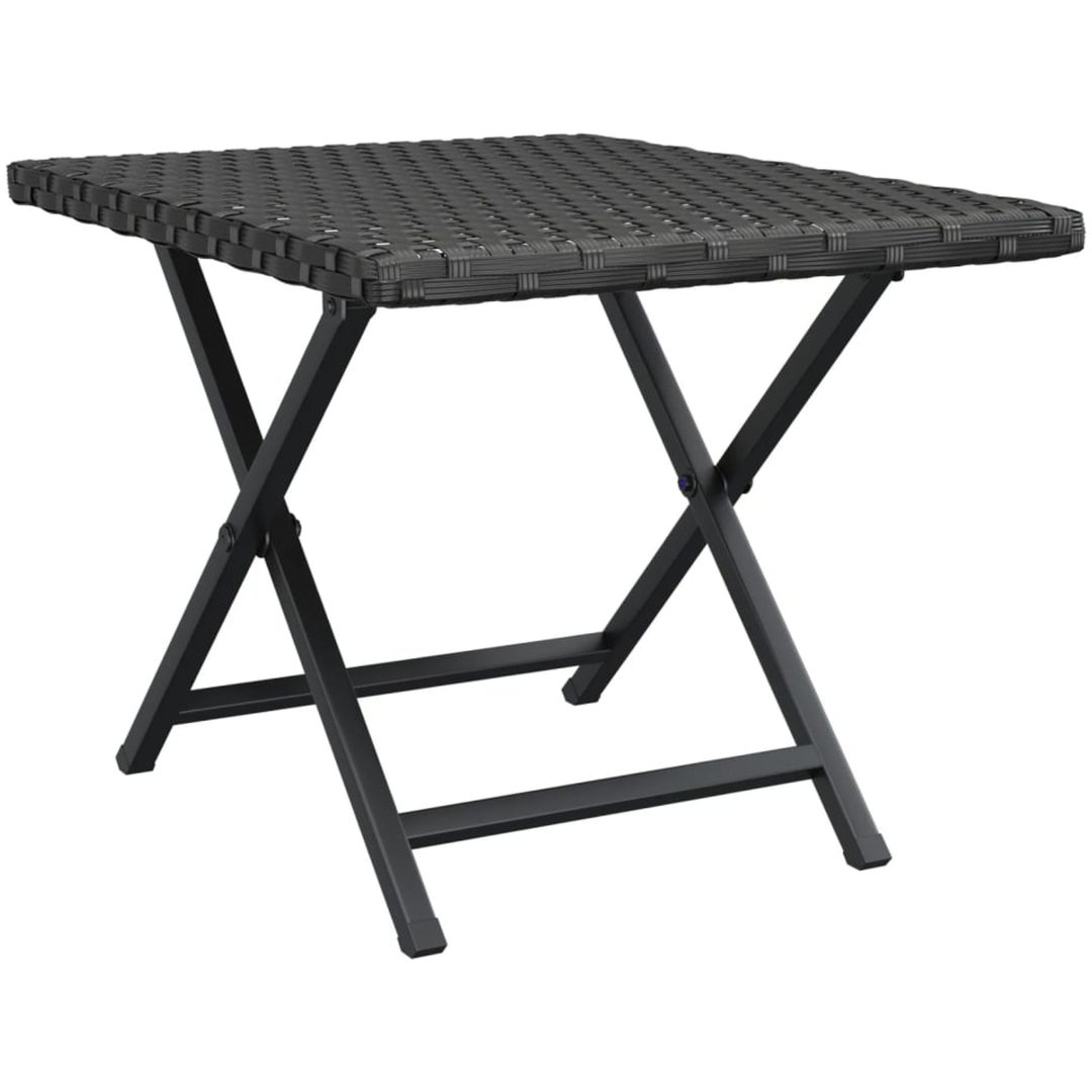 Hopfällbart bord svart 45x35x32 cm konstrotting vidaXL – bild 2