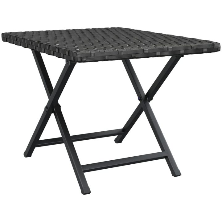 Hopfällbart bord svart 45x35x32 cm konstrotting vidaXL – bild 2