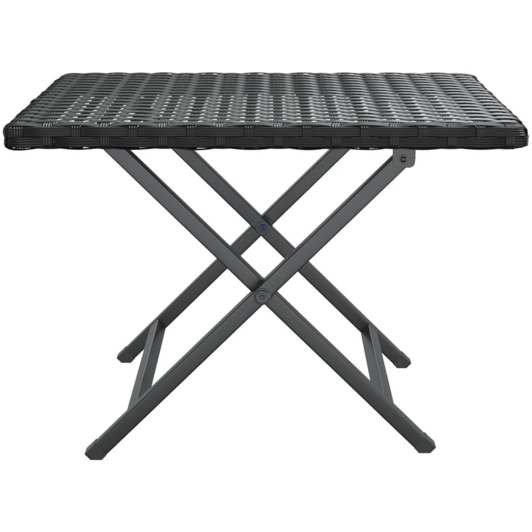 Hopfällbart bord svart 45x35x32 cm konstrotting vidaXL – bild 3