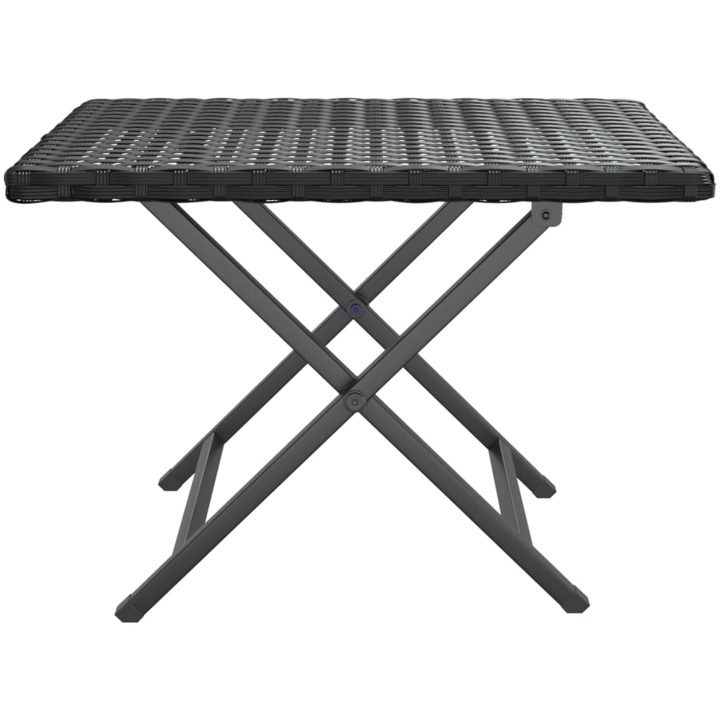 Hopfällbart bord svart 45x35x32 cm konstrotting vidaXL – bild 3