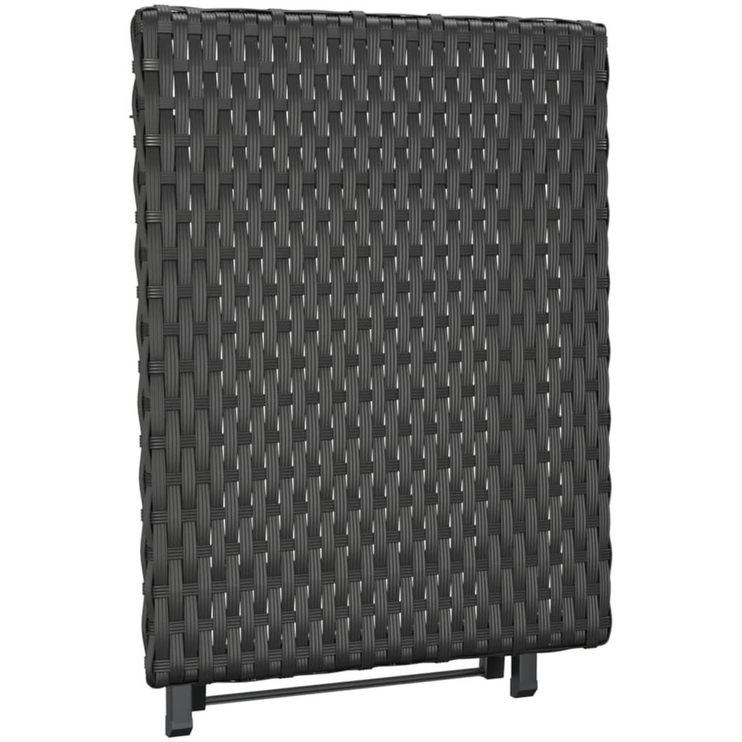 Hopfällbart bord svart 45x35x32 cm konstrotting vidaXL – bild 5