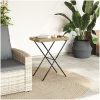 Hopfällbart brickbord beige 65x40x75 cm konstrotting vidaXL – miniatyr 3