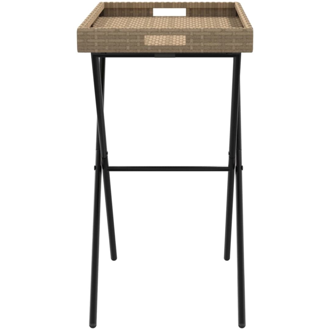 Hopfällbart brickbord beige 65x40x75 cm konstrotting vidaXL – bild 6