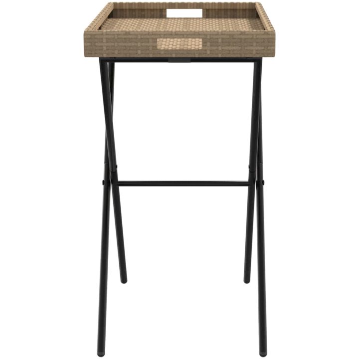 Hopfällbart brickbord beige 65x40x75 cm konstrotting vidaXL – bild 6