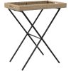 Hopfällbart brickbord beige 65x40x75 cm konstrotting vidaXL – miniatyr 7
