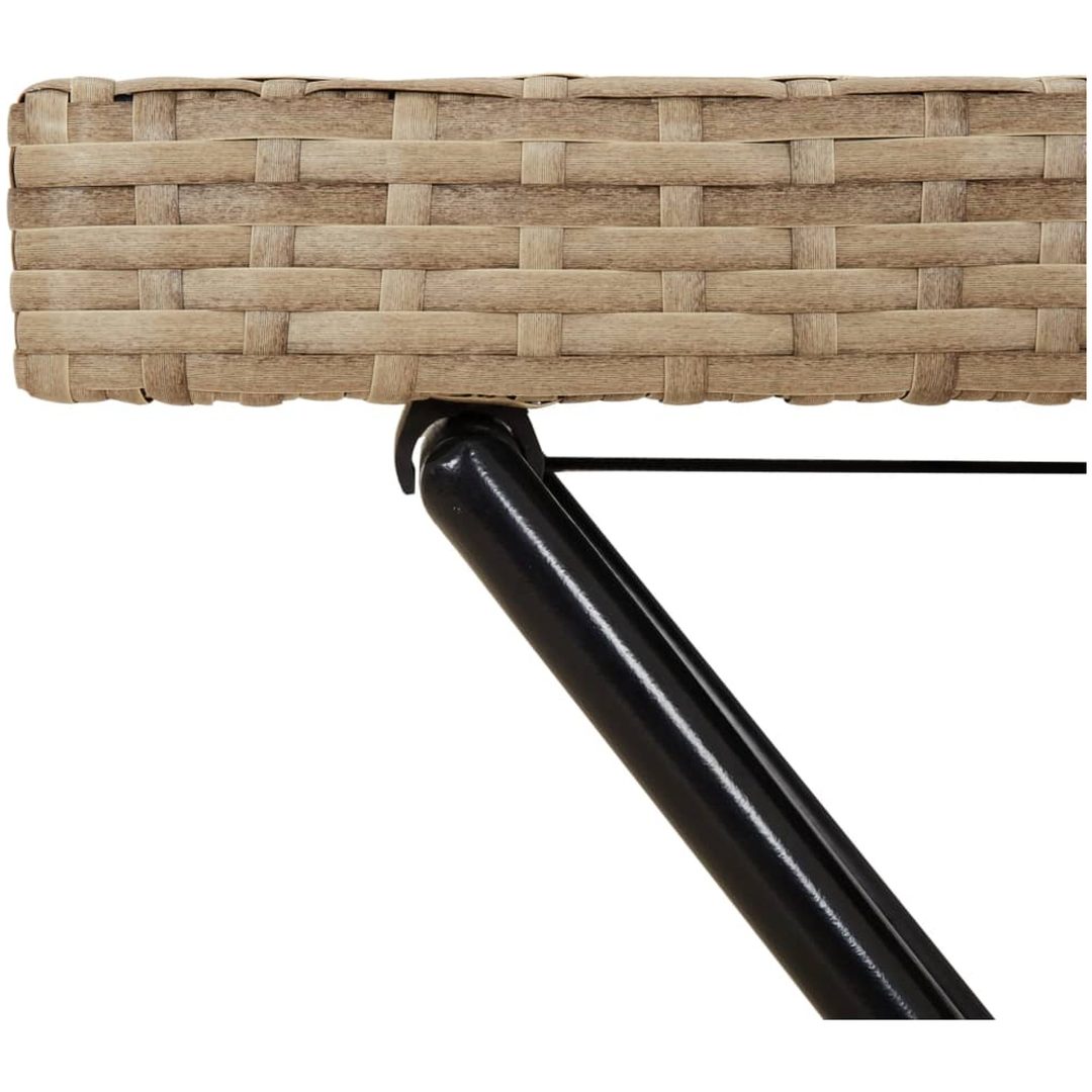 Hopfällbart brickbord beige 65x40x75 cm konstrotting vidaXL – bild 9
