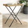 Hopfällbart brickbord beige 65x40x75 cm konstrotting vidaXL – miniatyr 1