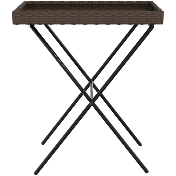 Hopfällbart brickbord brun 65x40x75 cm konstrotting vidaXL – bild 5