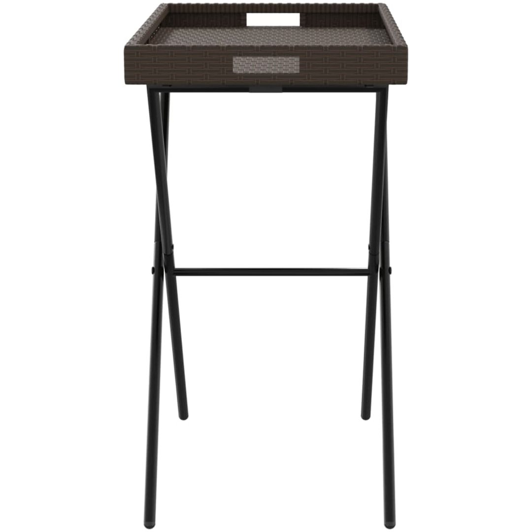 Hopfällbart brickbord brun 65x40x75 cm konstrotting vidaXL – bild 6
