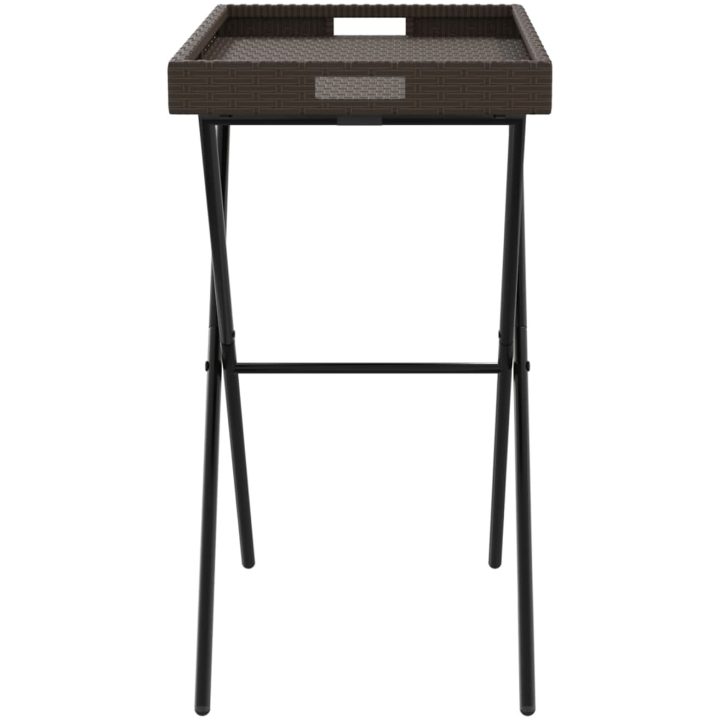 Hopfällbart brickbord brun 65x40x75 cm konstrotting vidaXL – bild 6