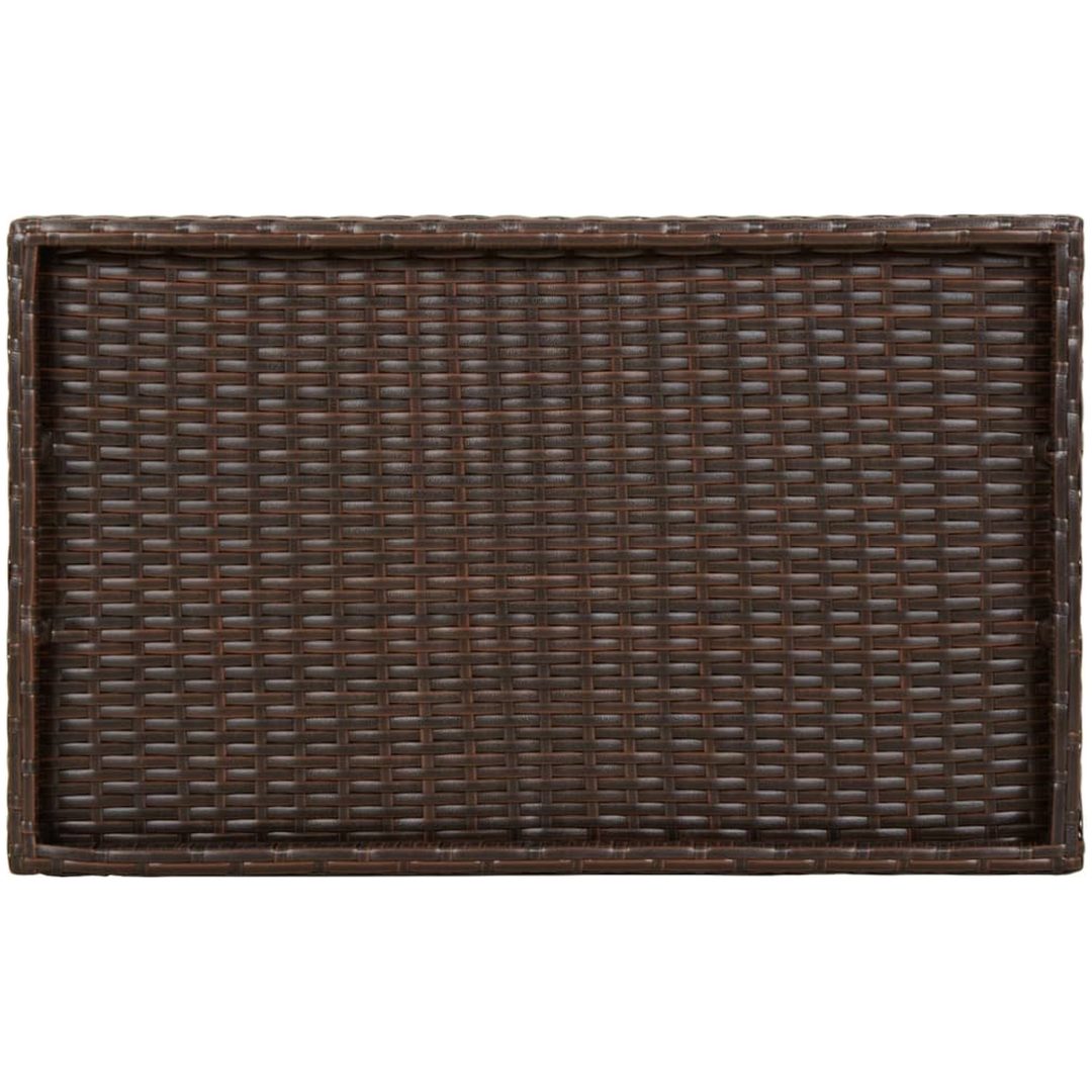 Hopfällbart brickbord brun 65x40x75 cm konstrotting vidaXL – bild 8