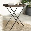 Hopfällbart brickbord brun 65x40x75 cm konstrotting vidaXL – miniatyr 1