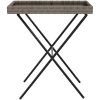 Hopfällbart brickbord grå 65x40x75 cm konstrotting vidaXL – miniatyr 5