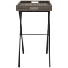 Hopfällbart brickbord grå 65x40x75 cm konstrotting vidaXL – miniatyr 6