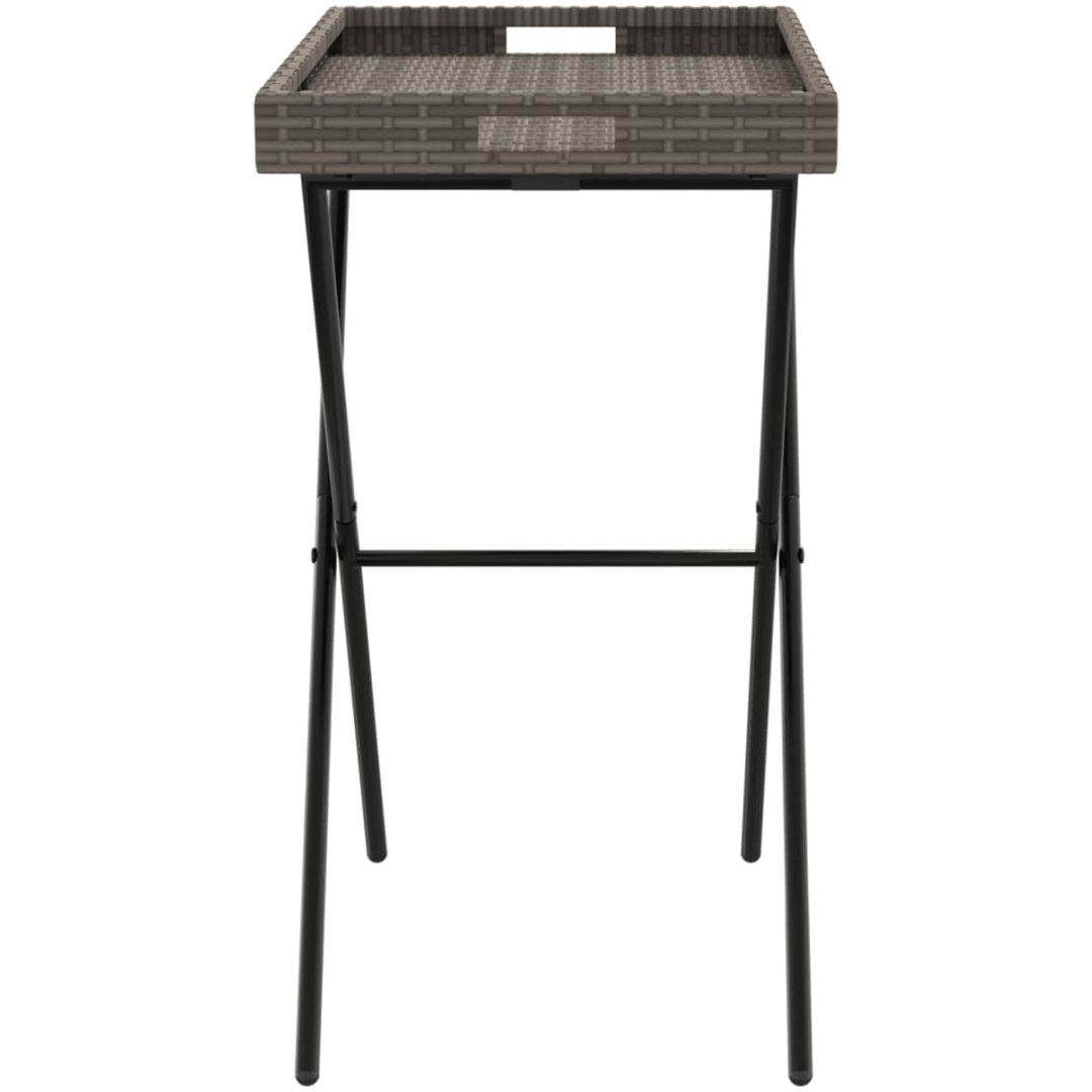 Hopfällbart brickbord grå 65x40x75 cm konstrotting vidaXL – bild 6