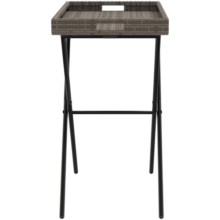 Hopfällbart brickbord grå 65x40x75 cm konstrotting vidaXL – bild 6