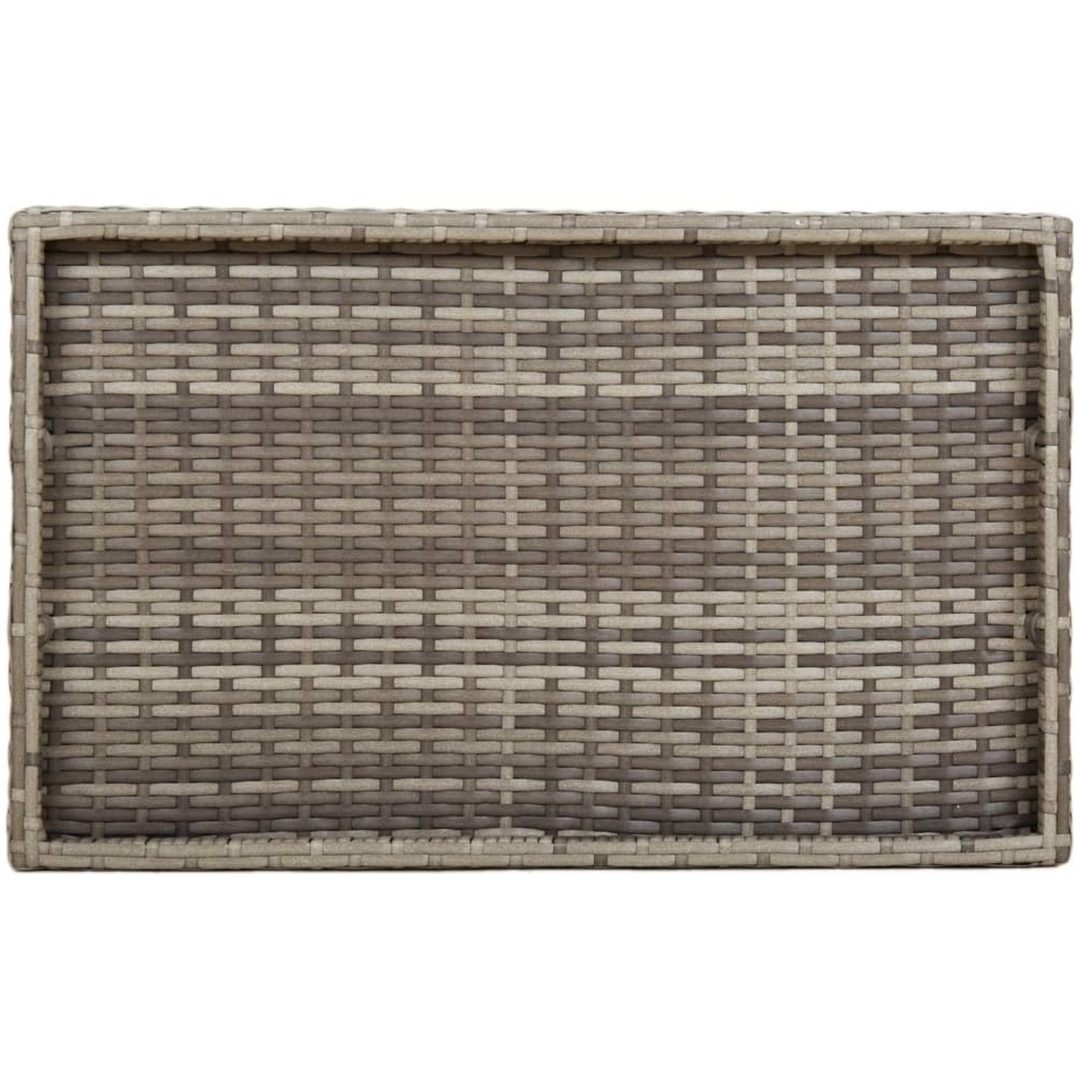 Hopfällbart brickbord grå 65x40x75 cm konstrotting vidaXL – bild 8