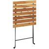 Hopfällbart cafébord 55x54x71 cm massiv teak och stål vidaXL – miniatyr 6