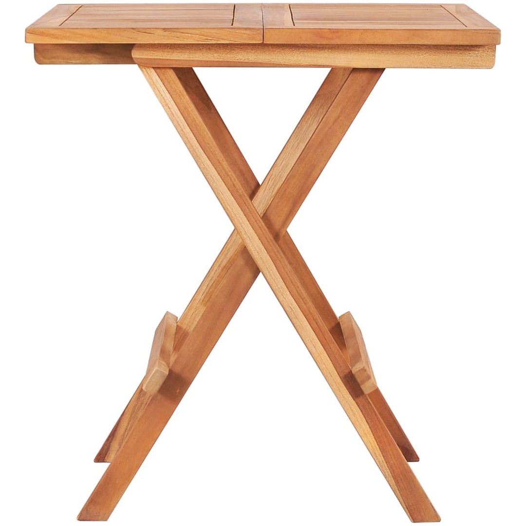 Hopfällbart cafébord 60x60x65 cm massiv teak vidaXL – bild 2