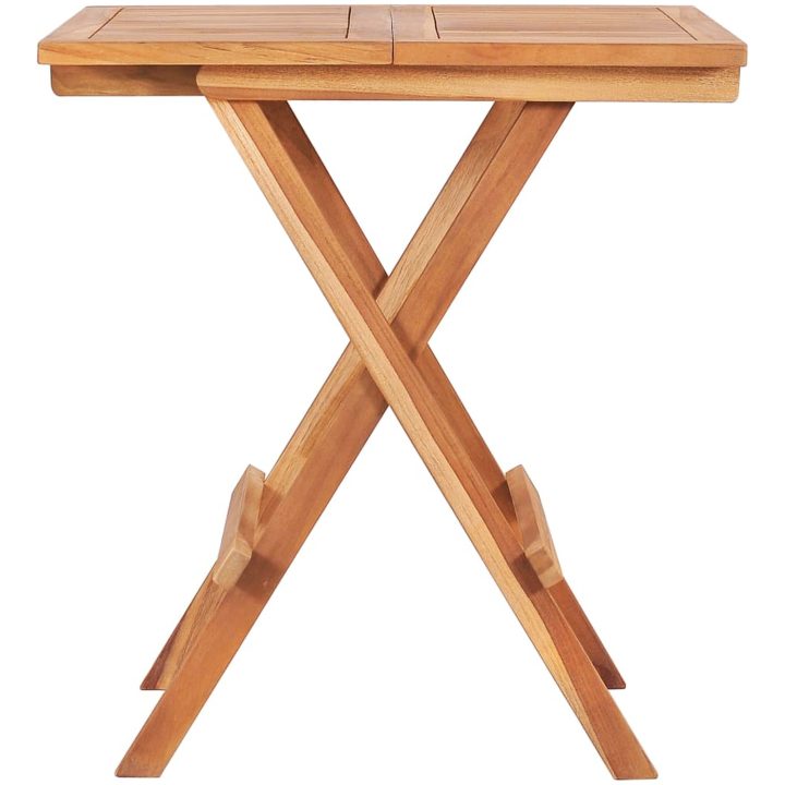 Hopfällbart cafébord 60x60x65 cm massiv teak vidaXL – bild 2