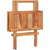 Hopfällbart cafébord 60x60x65 cm massiv teak vidaXL – miniatyr 4